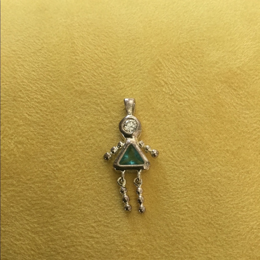 March (Blue) Birthstone “girl” Charm